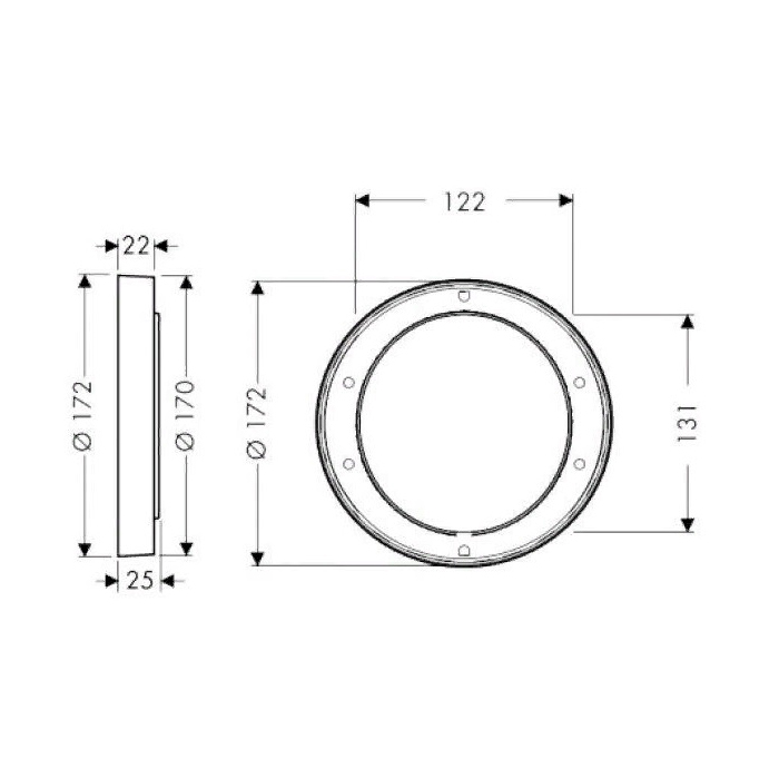 Hansgrohe Удлинитель внешней части 17см, цвет: хром 13596000