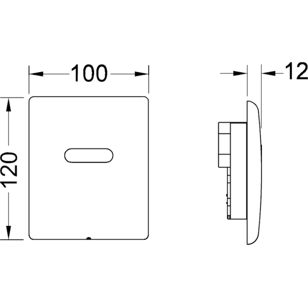 TECE TECEplanus Urinal Панель смыва для писсуара, с инфракрасным датчиком, 230/12 V, цвет: нержавейка/сатин 9242352