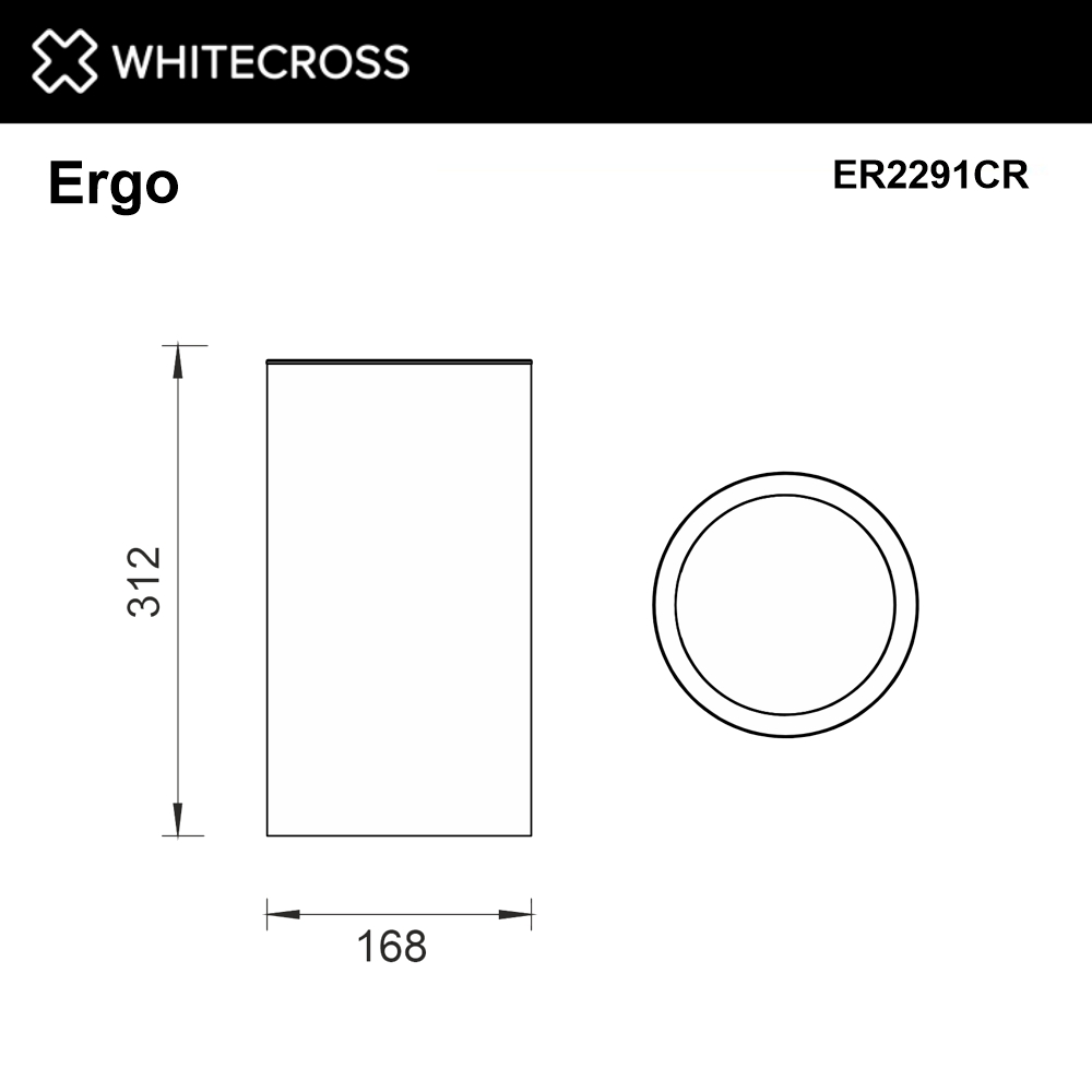 Ведро для мусора WHITECROSS Ergo 4 л. открытое ER2291CR (хром)