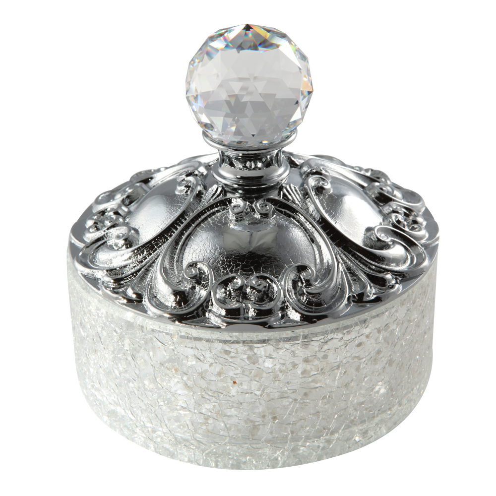 CRISTALIA Баночка низкая H5 см. с крышкой, стекло/SWAROVSKI ML.CRS-60.227.CR