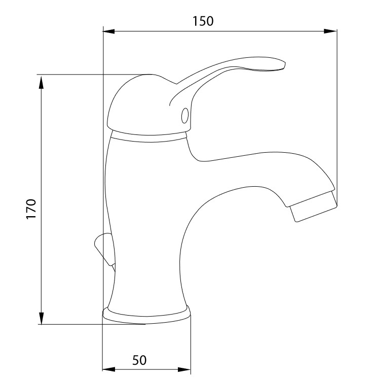 M&Z DLZ00220 Delizia Смеситель для раковины ХРОМ
