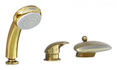 D470.5SZ DUNAJ смеситель каскадный на 3 отверстия, ЦВЕТ ЗОЛОТО