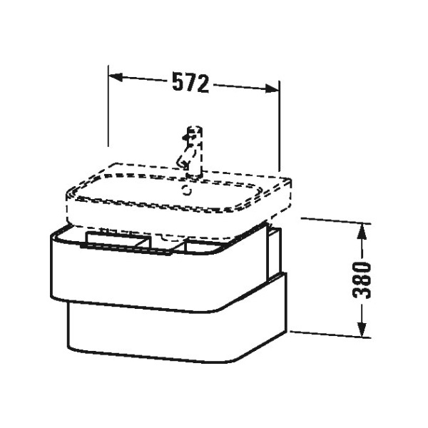 Тумба с раковиной Duravit Happy D2 H2636302222 белая