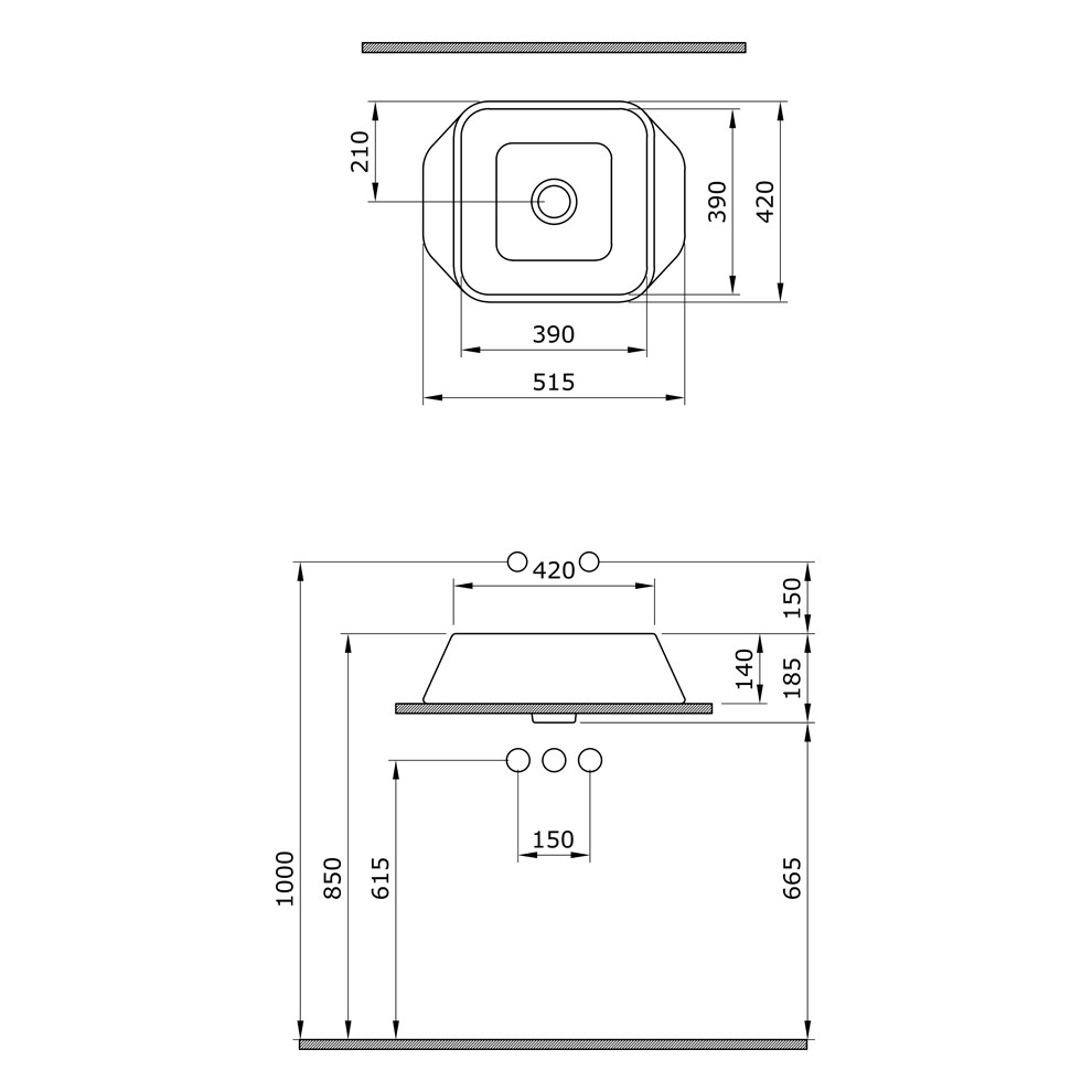Раковина Bocchi Elba 1005-005-0125 черная