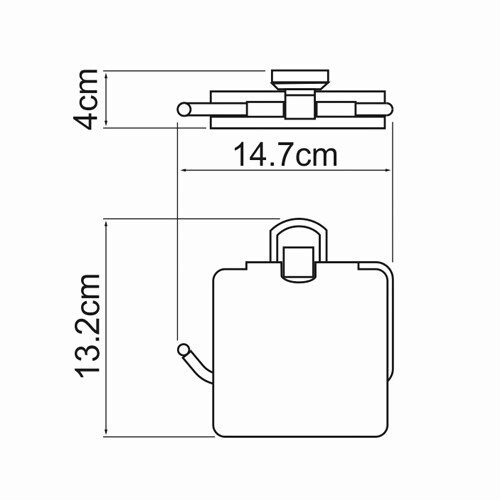 Oder K-3025 Держатель туалетной бумаги Размеры (Ш/В/Г): 14,7х13,2х4 см