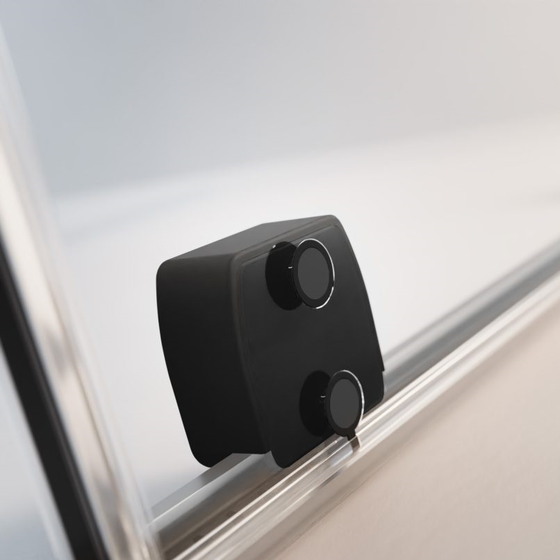 Шторка на ванну 100 см Radaway Furo Black PND II раздвижная профиль чёрный матовый