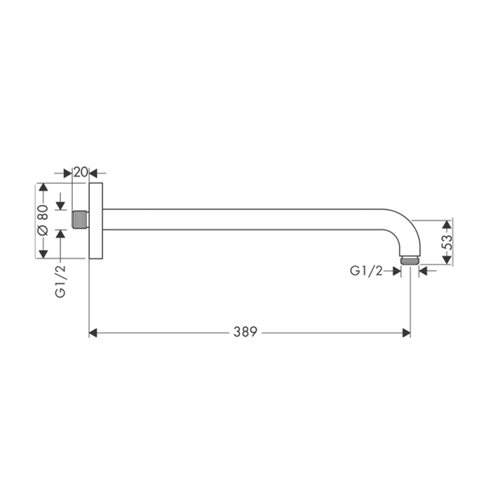 Hansgrohe Portec S Держатель верхнего душа, цвет: шлифованная бронза 27413140