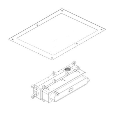 KT036X00Q AquaElite монтажный комплект для верхнего душа потолочного крепления с 4-мя режимами, 850x540 мм