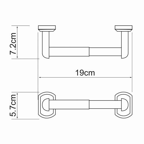 Oder K-3022 Держатель туалетной бумаги Размеры (Ш/В/Г): 19х5,7х7,2 см