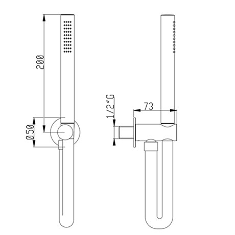 SD004A01Q AquaElite душевой гарнитур из латуни