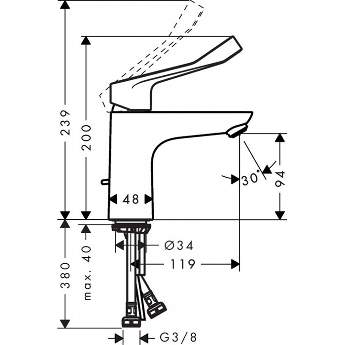 Hansgrohe Focus Смеситель для раковины, на 1 отв., цвет: хром 31911000