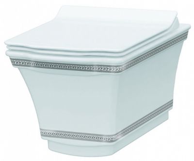 Подвесной Унитаз с узором Hermitage CHROME 951-CR