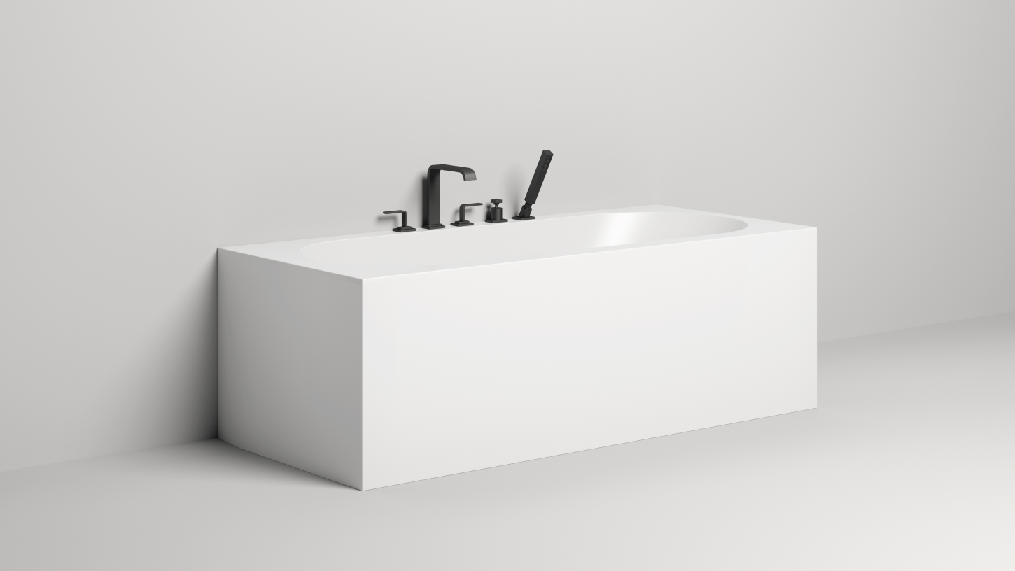102612GF Salini FABIA Ванна пристенная 180x80 покраска по RAL, глянцевая