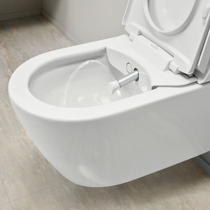 V0E200R7 Villeroy&Boch Viclean Унитаз подвесной 59 см. CeramicPlus, цвет-альпийский белый