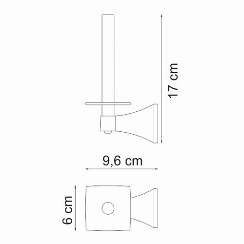 Wern K-2597 Держатель туалетной бумаги Размеры (Ш/В/Г): 6х17х9,6 см