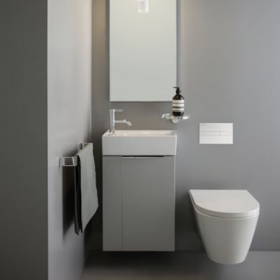 Laufen Kartell Раковина 46х28х12 см без перелива, с 1 отв. под смес, полочка слева, цвет: белый 8.1533.5.000.111.1