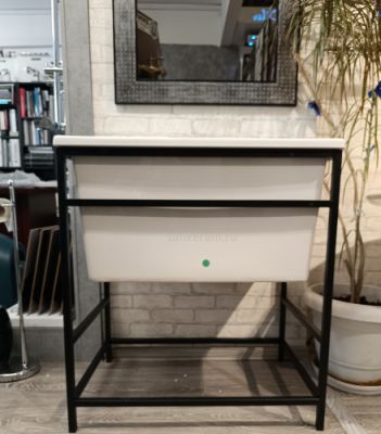 Раковина хозяйственная 75x50 на черном подстолье Kerasan 029301N*1