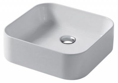 Disegno ceramica Slim, накладная квадратная рак. с закругл. краями 40х38 см, цвет белый глянцевый SL04038001
