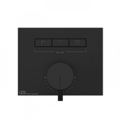 Gessi Hi-Fi Смеситель для душа, с включением до 3 источника одновременно, внешняя часть, цвет: Black Metal PVD 63081#706