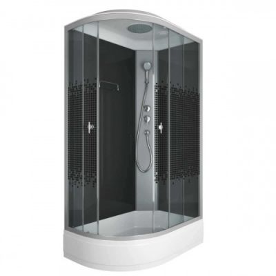 Niagara Eco Душ.каб. NG-3524-14R BLACK (1200х800х2150) низкий поддон(26см) стекло тонированное