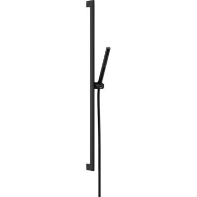 24383670 Hansgrohe Pulsify Душевой гарнитур, с ручным душем 1jet EcoSmart+ и душевой штангой 90 см, цвет: черный матовый