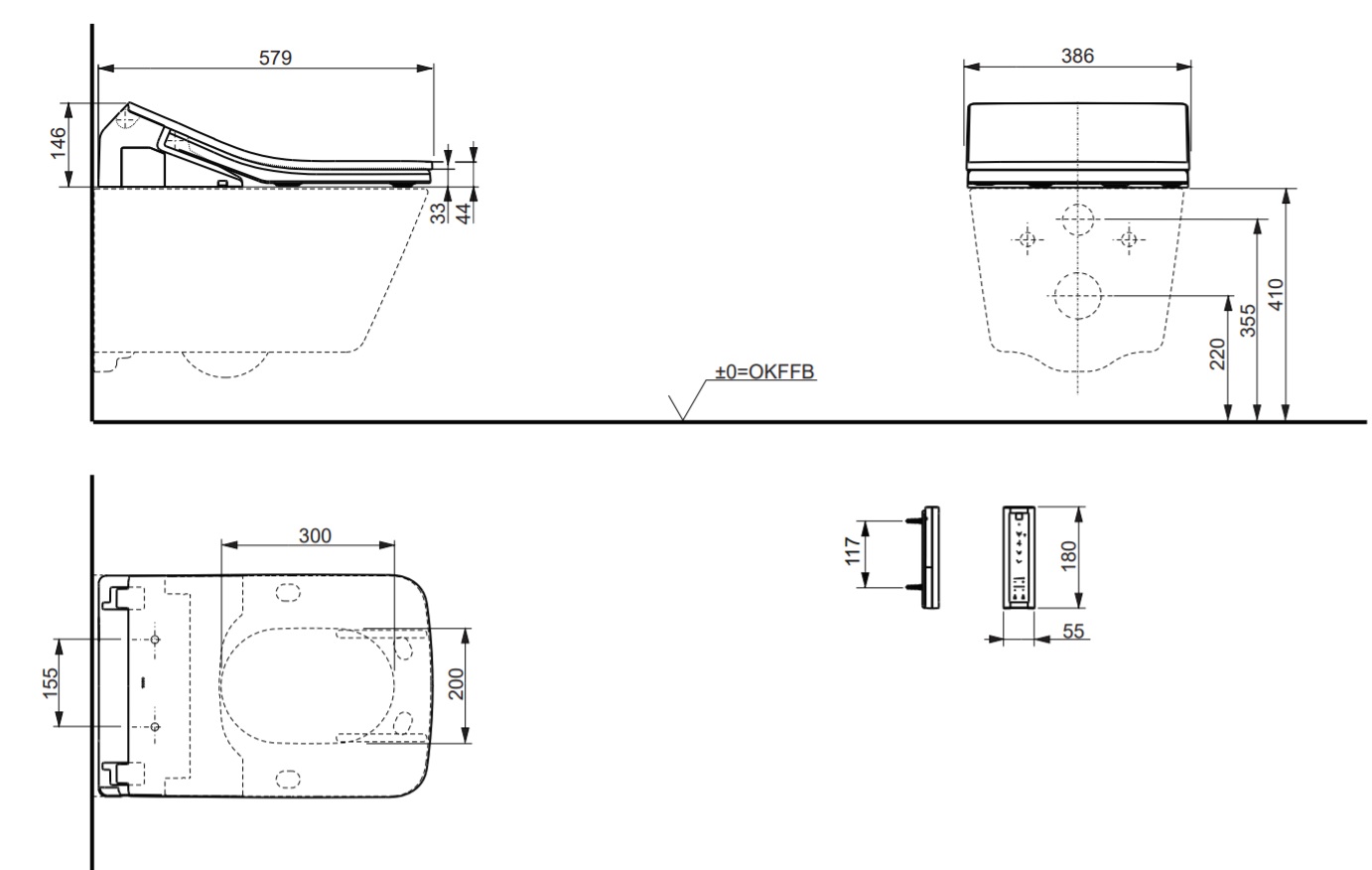 TOTO WASHLET SX™ Унитаз подвесной, с крышкой TOTO WASHLET SX EWATER+