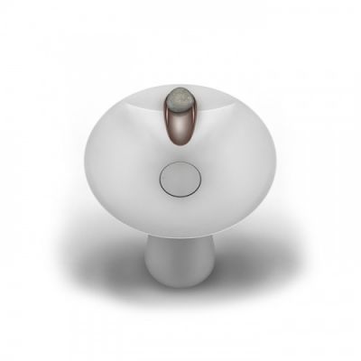 Gessi Equilibrio Смеситель для раковины дизайнерский, на 1 отверстие, цвет: медь, ручка камень Forest Gold 52002#543