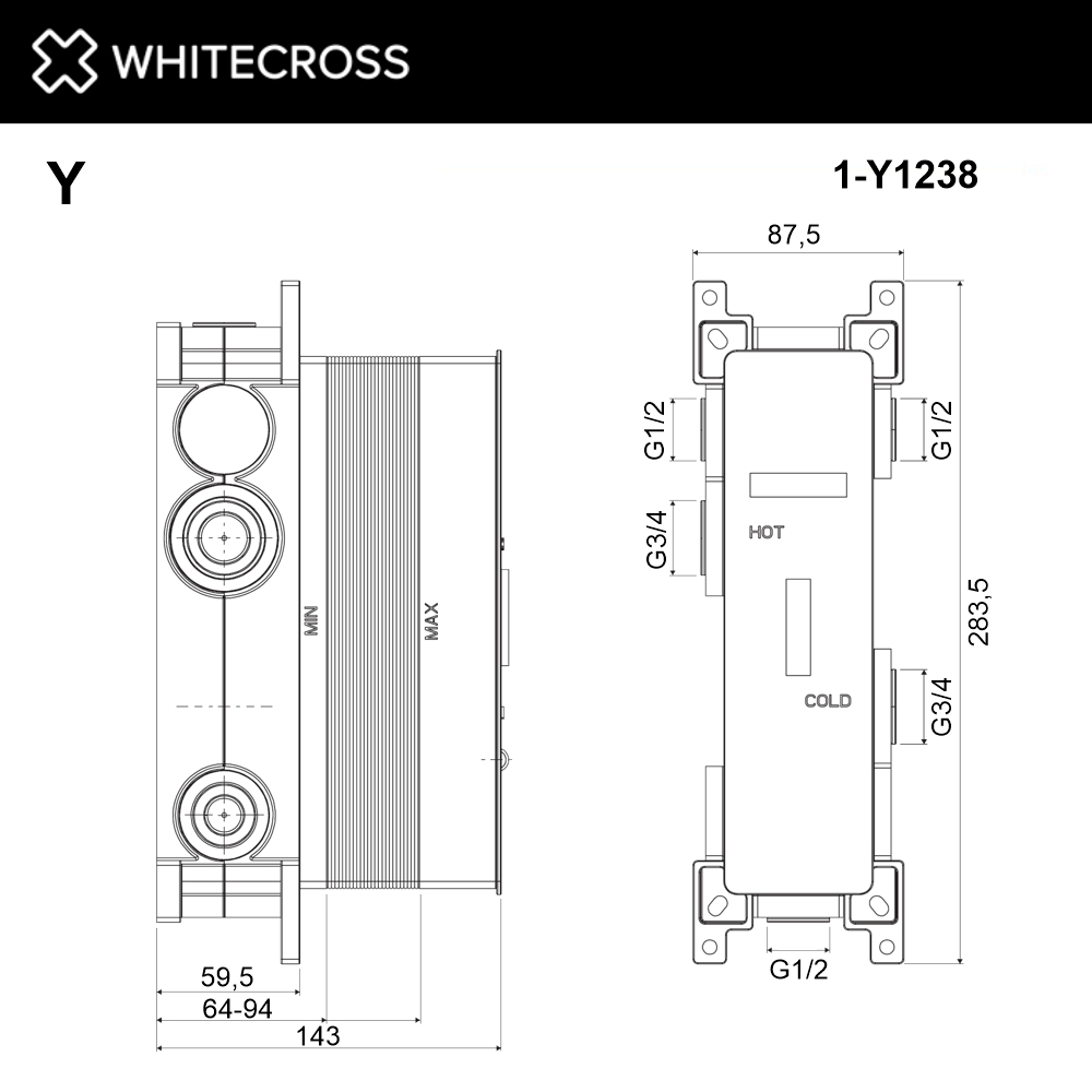 Встраиваемая часть WHITECROSS Y1238