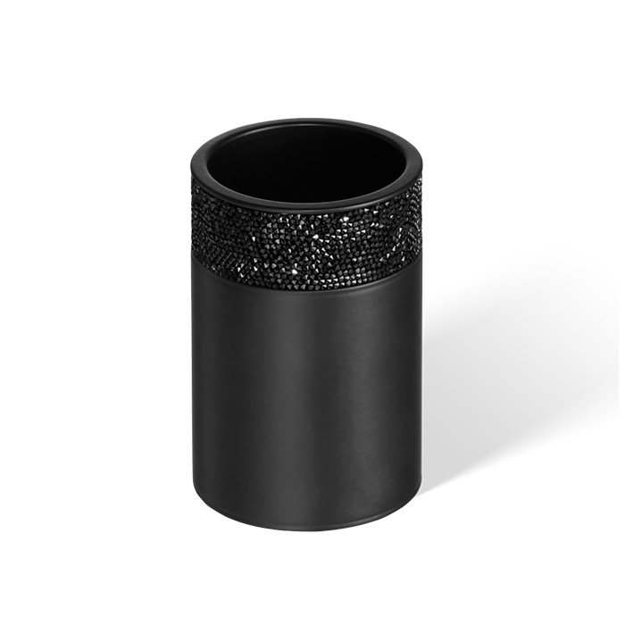 Decor Walther Rocks BOD1 Стакан настольный, с кристаллами Swarovski, цвет: черный матовый 933860