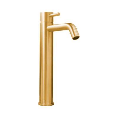 RU721E61Q AQUAELITE высокий смеситель для раковины KINO, 3/8", шлифованное золото (PVD)