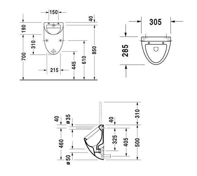 Писсуар Duravit Darling NEW 0823350000