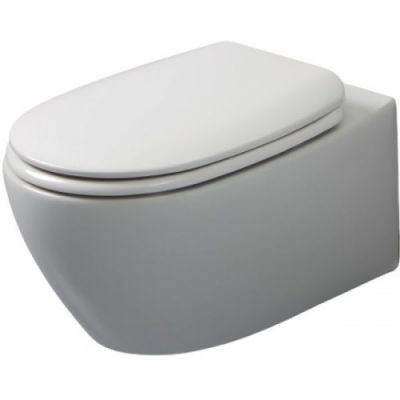 White Ceramic Basic, подвесной безободковый унитаз c крепежом, 50x36x26h см, цвет белый глянцевый W020301