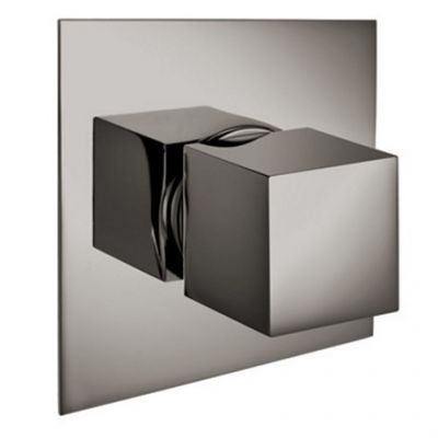 41260880 Palazzani Qadra внешняя часть переключателя на 1-3 потребителя, 1/2"-3/4", Шлифованная сталь, PVD 80