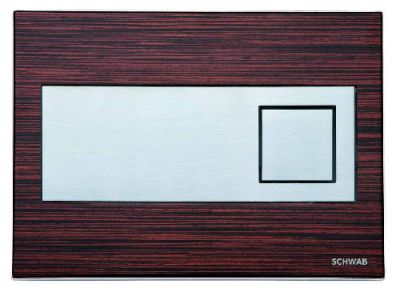 Schwab Caro, панель смыва с 2 клавишами, цвет основы wenge /цвет клавиш глян. хром