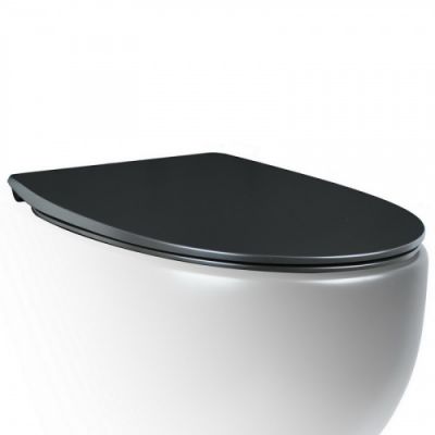 АеТ Dot 2.0 C555R105 Крышка с сиденьем механизм soft-close, цвет черный матовый, крепления хром