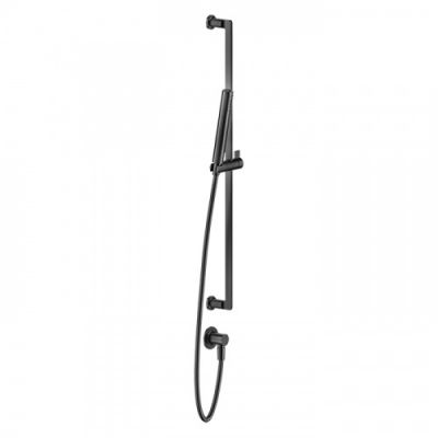 Gessi Inciso Shower  Штанга в комплекте с душевой лейкой с защитой отизвесткового налёта, шланг 1,50 м, вывод воды изстены. цвет: black XL 58142#299