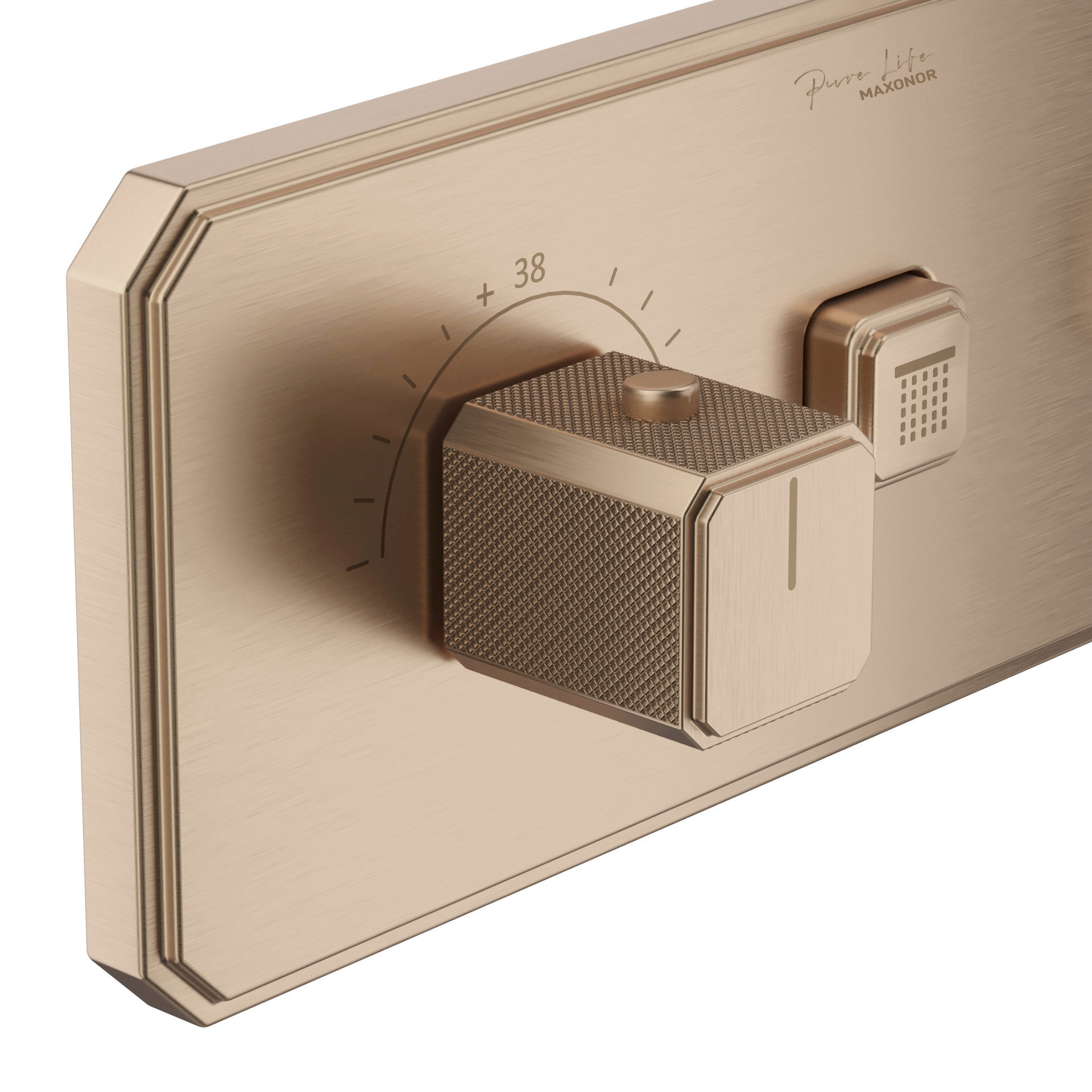 Maxonor ABSOLUTE PL87109/2-26 Блок управления встроенной душевой системы, шампань