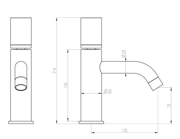 Boheme STICK WHITE TOUCH CHROME смеситель для раковины Boheme 121-WCR.2 белый