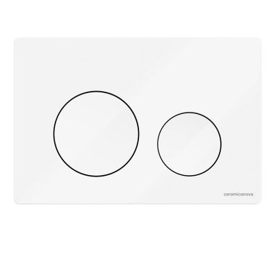 CN12-001W Ceramica Nova Кнопка смыва Balance, клавиши Circle, цвет белый глянцевый