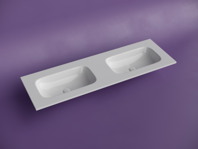 CN7022wx Ceramica Nova Раковина накладная мебельная CERAMICANOVA Grace 1410x457 с двумя чашами, цвет белый CN7022wx