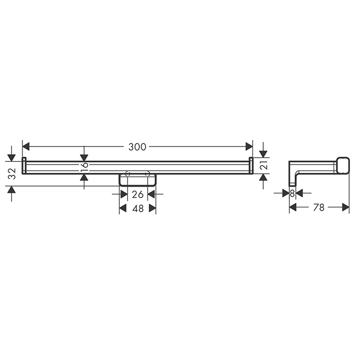 Hansgrohe AddStoris Держатель т/б, двойной, цвет: шлифованный черный хром 41748340