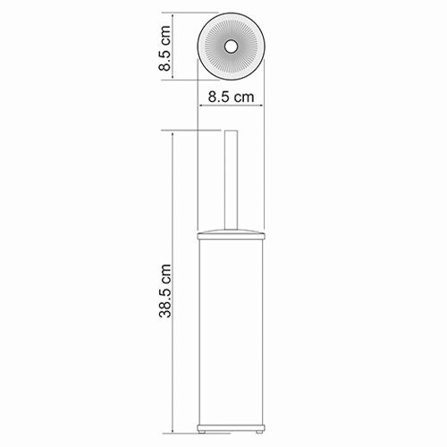 K-1017 Щетка для унитаза напольная Размеры (Ш/В/Г): 8,5х38,5х8,5 см