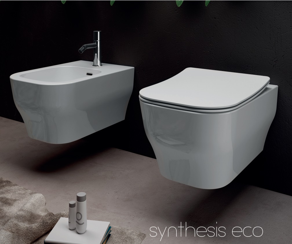 Olympia унитаз подвесной 50 см Synthesis Eco SYN1202R23 чёрный матовый