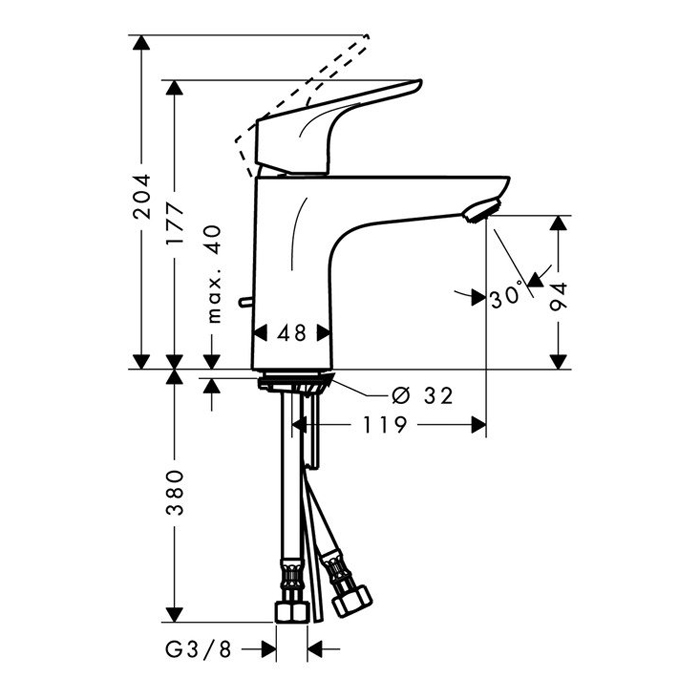 Hansgrohe Focus, Смеситель для ванны и душа, Цвет: хром 31930000