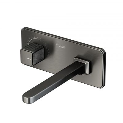 Maxonor ABSOLUTE PL14109/1-9 Смеситель для раковины встраиваемый, графит матовый