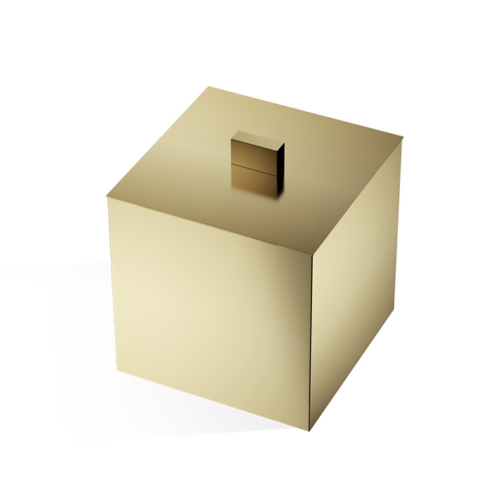 Decor Walther Cube DW 3560 Баночка универсальная 13x13x14.5см, с крышкой, настольная, цвет: золото матовое 846582