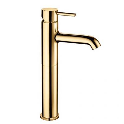 02301853 Palazzani Mimo/Digit высокий смеситель для раковины, 3/8", золото