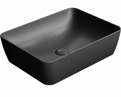 Раковина накладная 50 см GSI Pura 903726 чёрный матовый