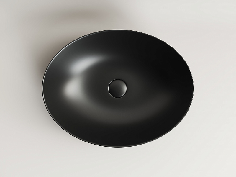 Умывальник чаша накладная Ceramica Nova Element 520*395 Чёрный Матовый