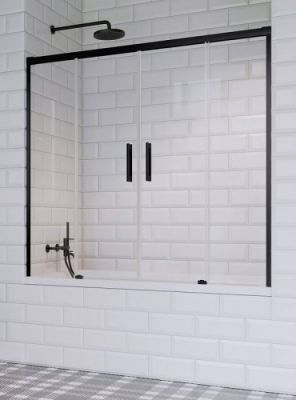 Шторка на ванну 150 см Radaway IDEA Black PN DWD